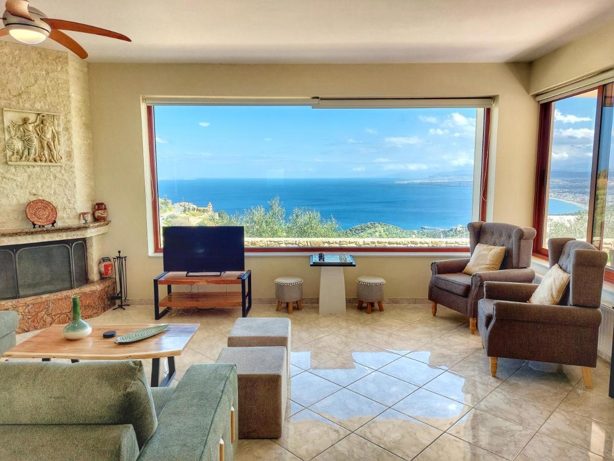 Villa Balcony, Cozy Villa With Amazing View Rodhiá エクステリア 写真