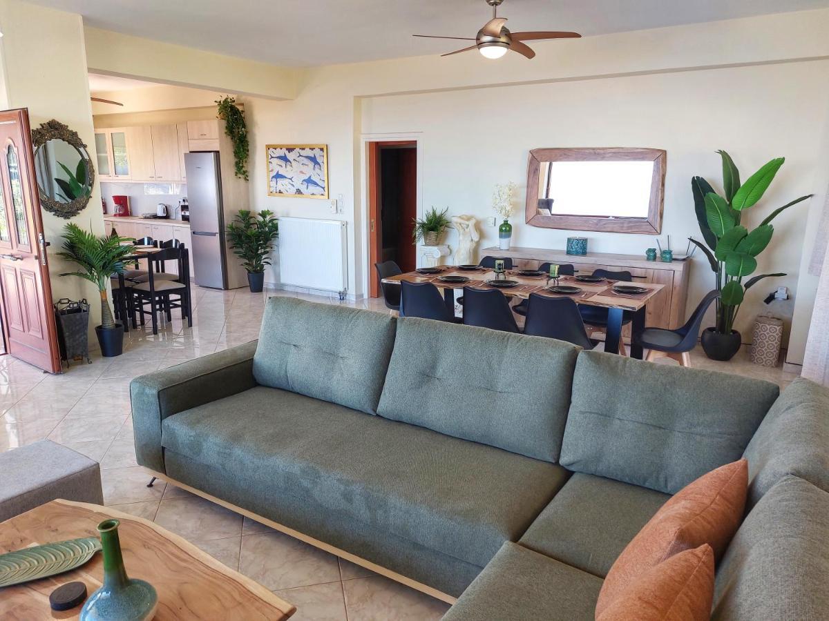 Villa Balcony, Cozy Villa With Amazing View Rodhiá エクステリア 写真