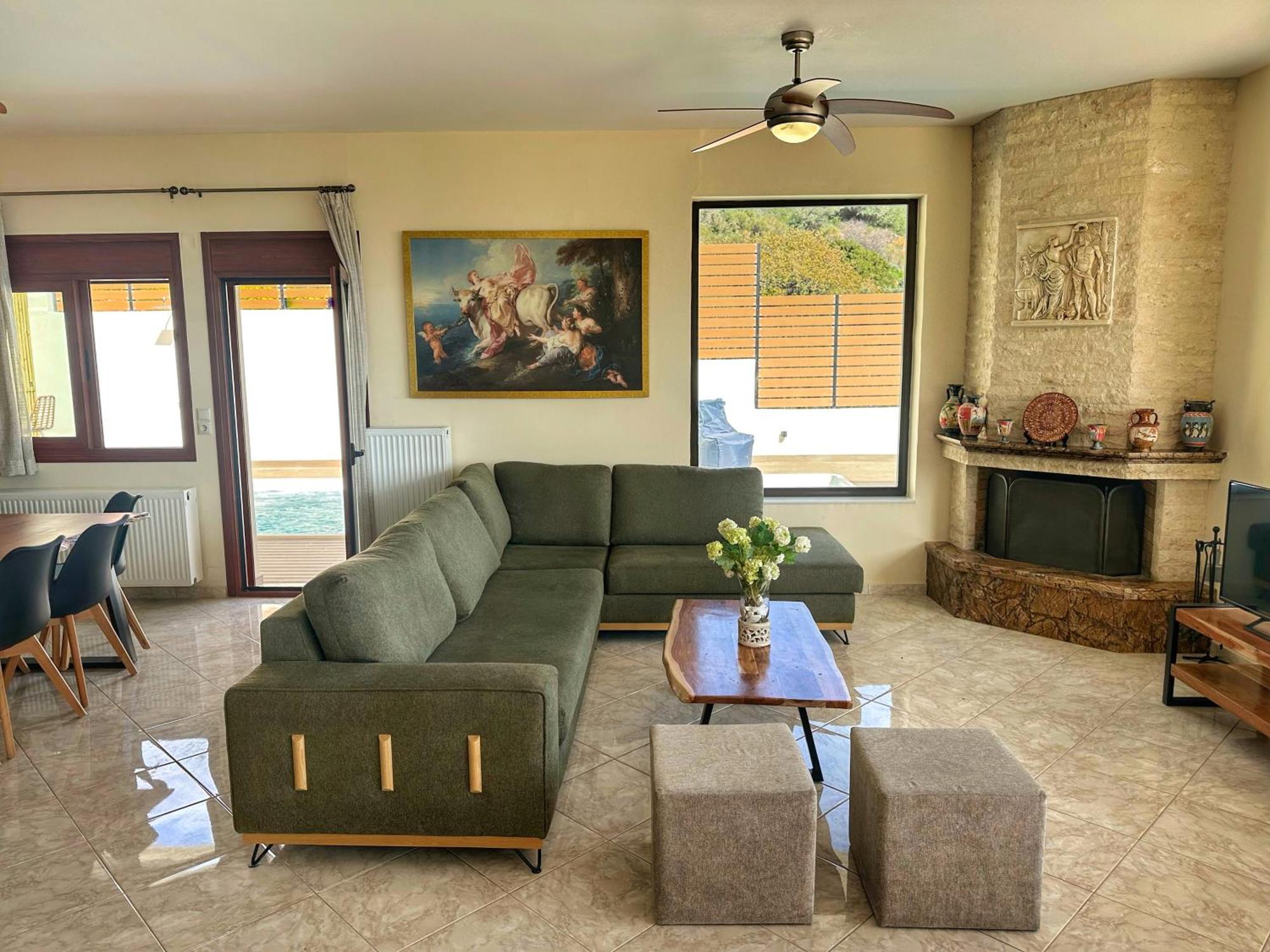 Villa Balcony, Cozy Villa With Amazing View Rodhiá エクステリア 写真
