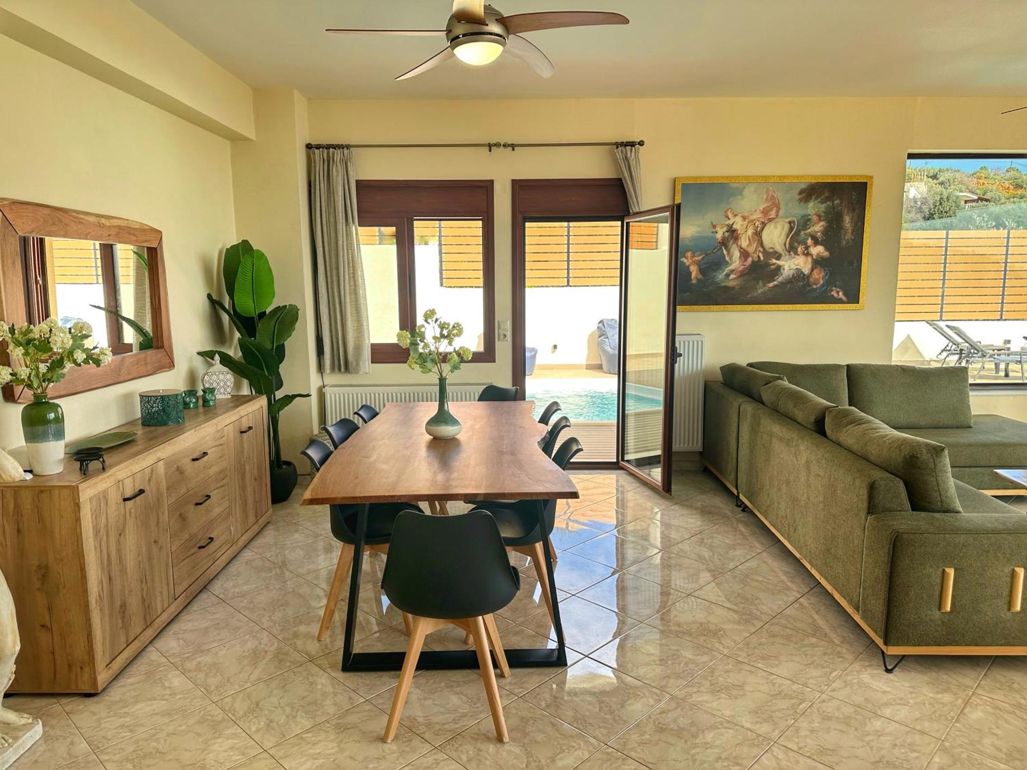 Villa Balcony, Cozy Villa With Amazing View Rodhiá エクステリア 写真
