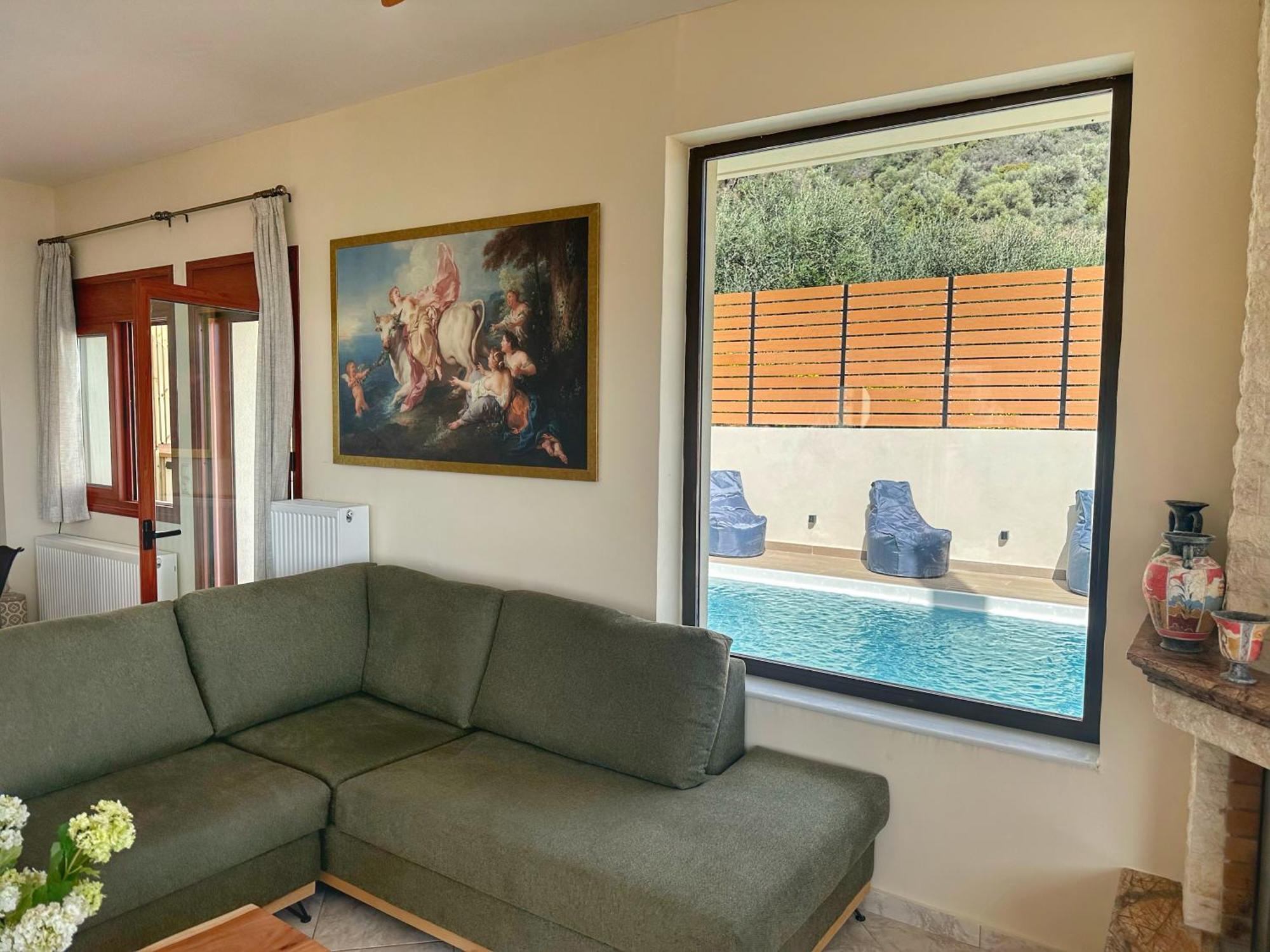 Villa Balcony, Cozy Villa With Amazing View Rodhiá エクステリア 写真