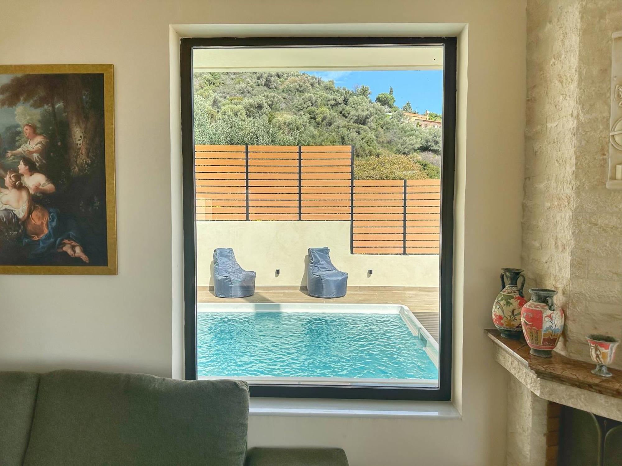 Villa Balcony, Cozy Villa With Amazing View Rodhiá エクステリア 写真
