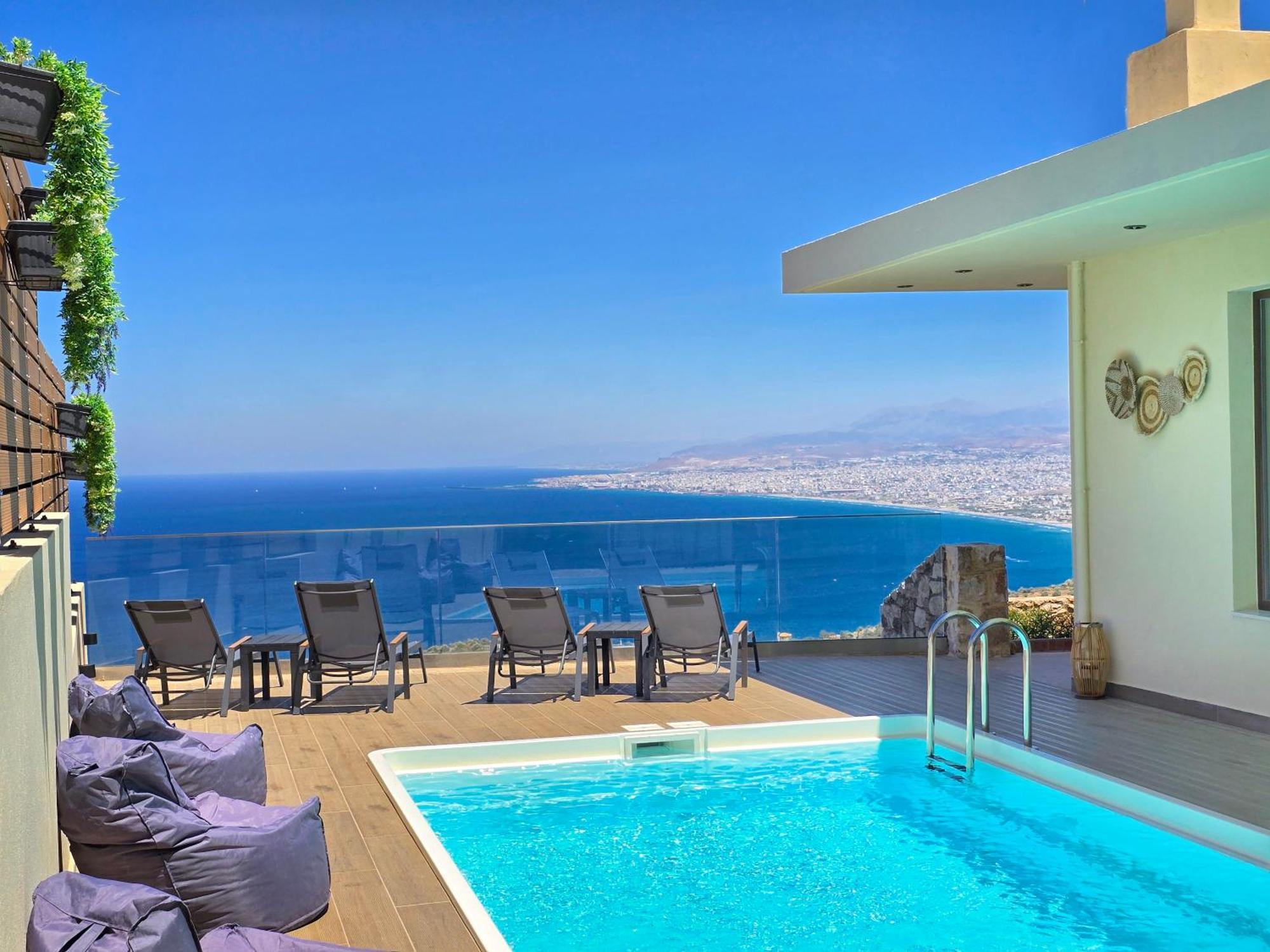 Villa Balcony, Cozy Villa With Amazing View Rodhiá エクステリア 写真