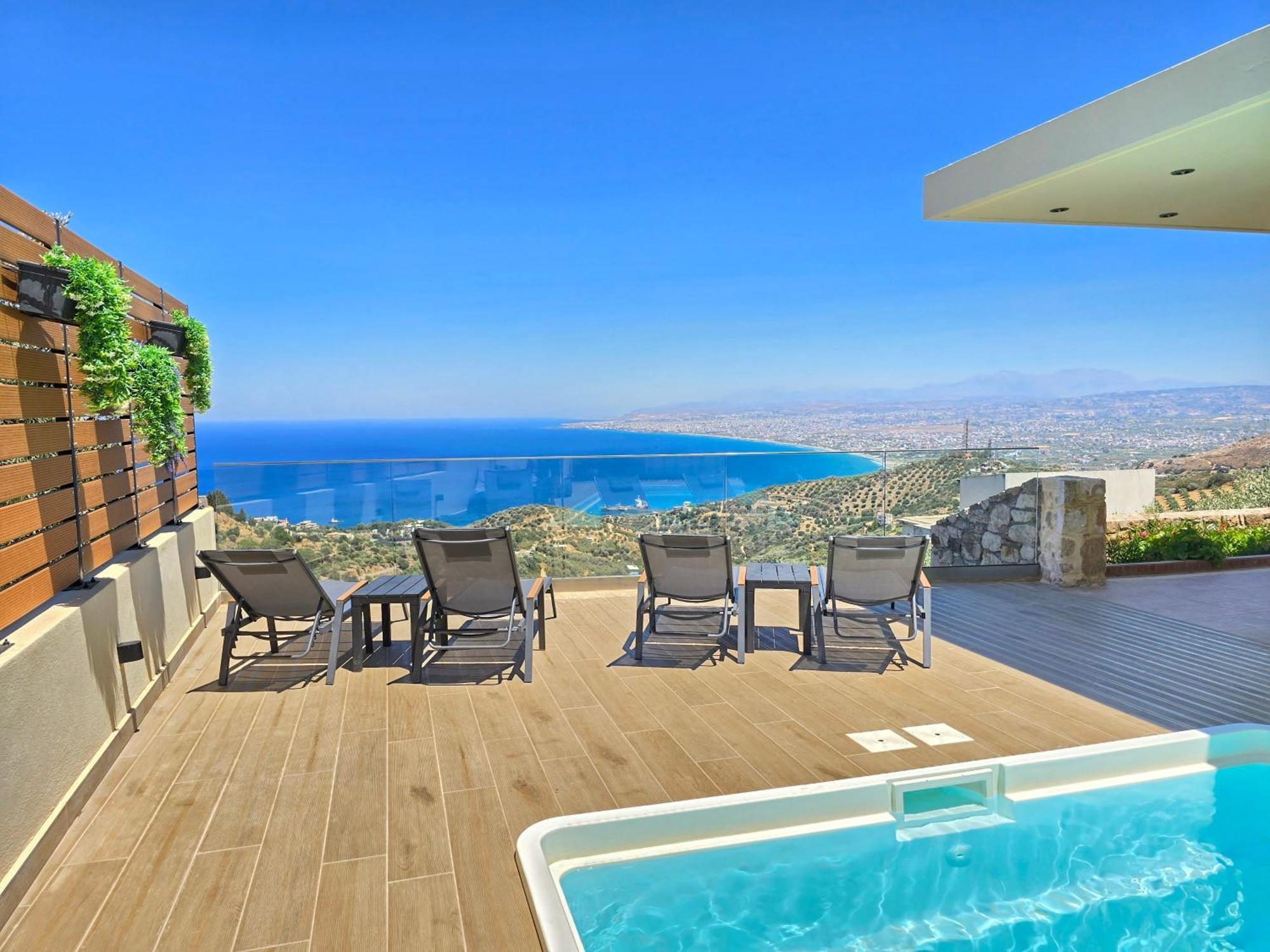 Villa Balcony, Cozy Villa With Amazing View Rodhiá エクステリア 写真