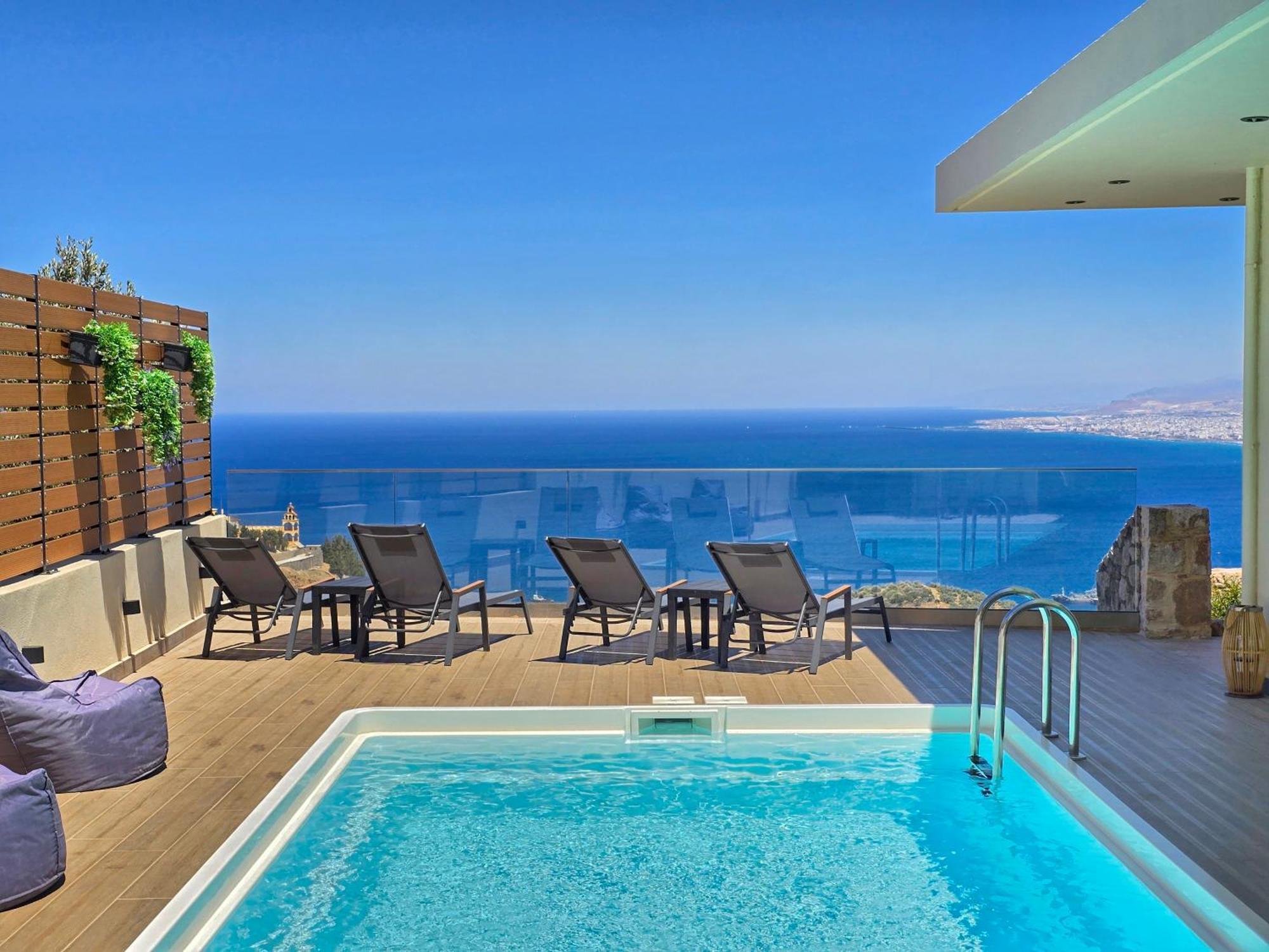 Villa Balcony, Cozy Villa With Amazing View Rodhiá エクステリア 写真